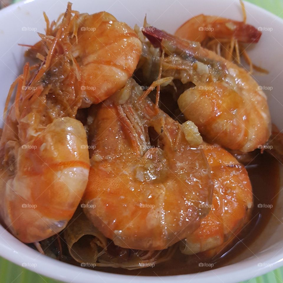 yummy garlic buttered shrimps