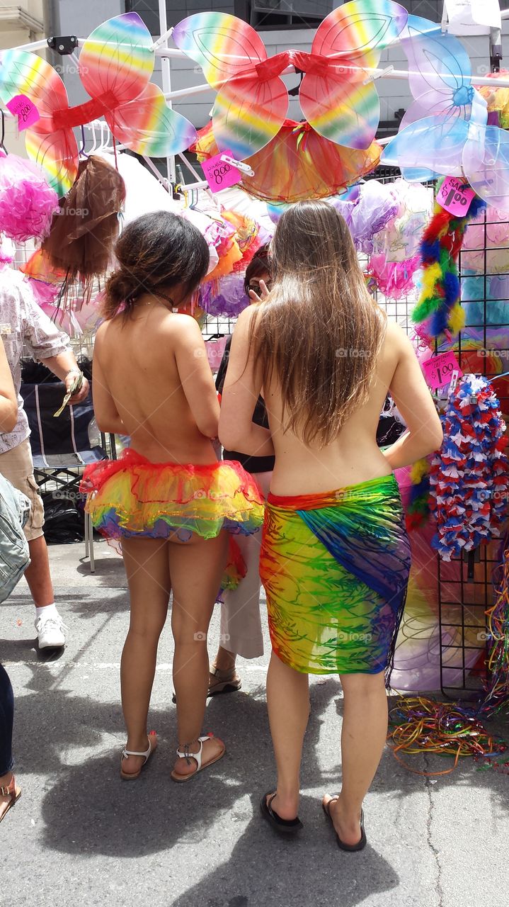 lesbian pride parade. they're not shy.