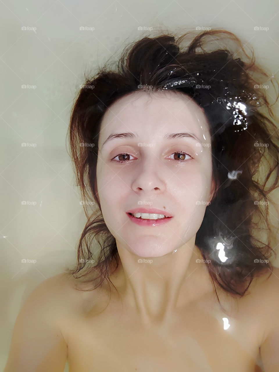 Girl in the bath portrait