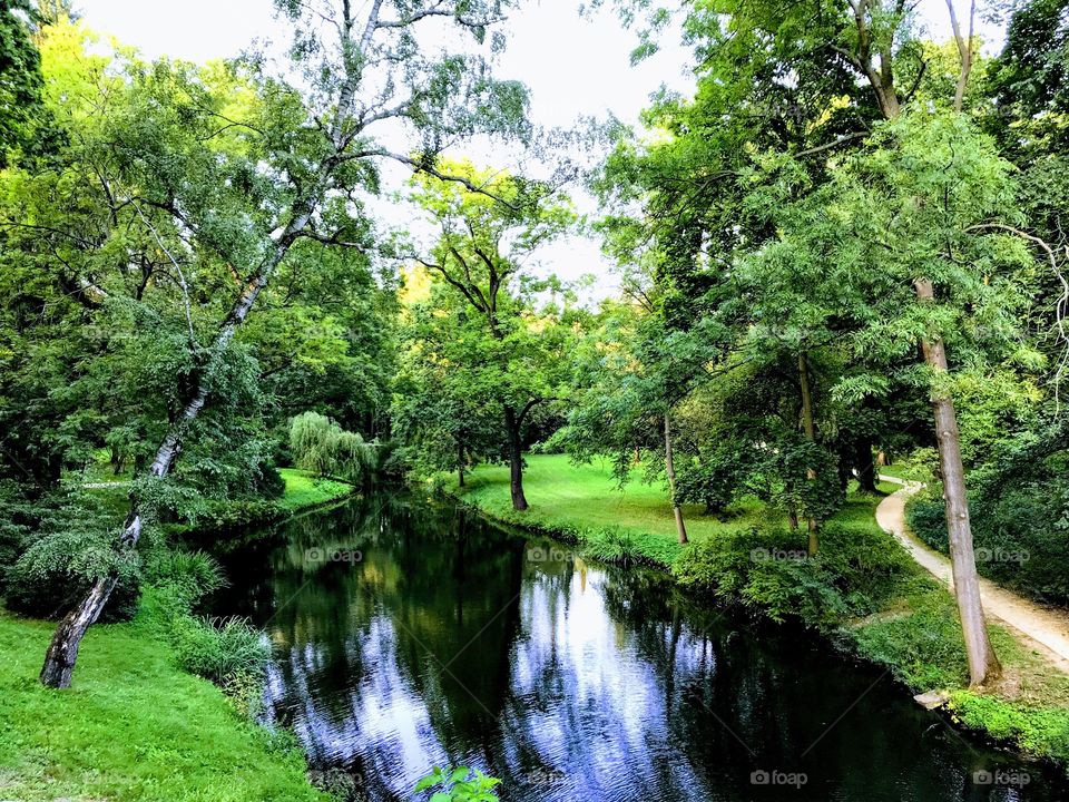August in Warsaw. Lazienki Krolewskie Park 