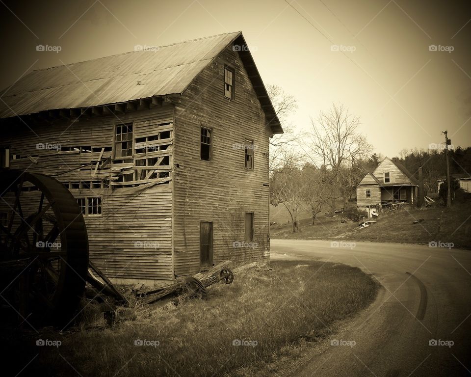 Grist Mill . Taken near Floyd Virginia decaying gristmill 