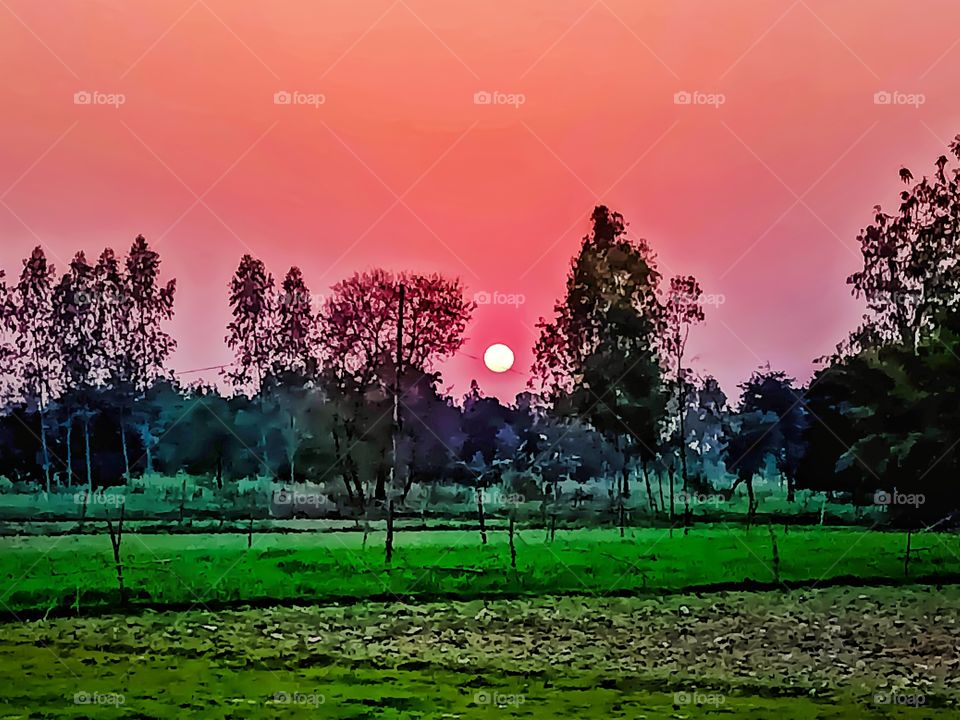Beautiful sunset awesome beautiful image india