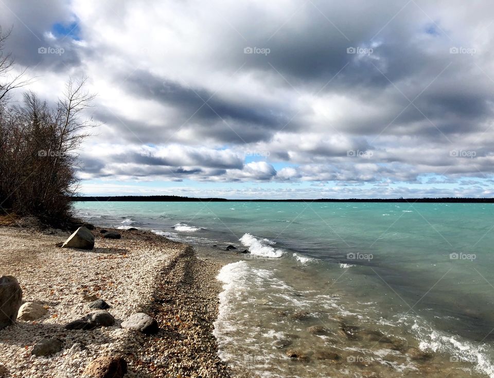 Beautiful lake on the prairies