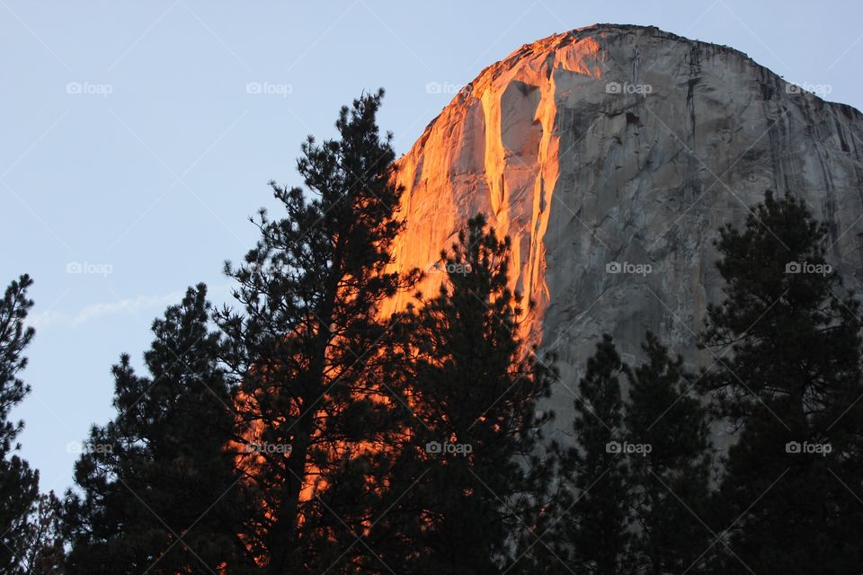El Capitan. Yosemite. Sunset. Shadows