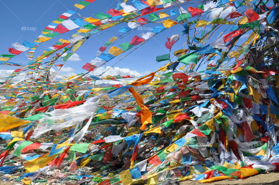 Tibetan prayers flags 