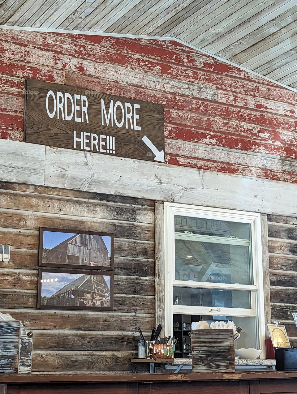 order more here window cafe bar farmhouse chic coffee and cocktails old barnwood vibe