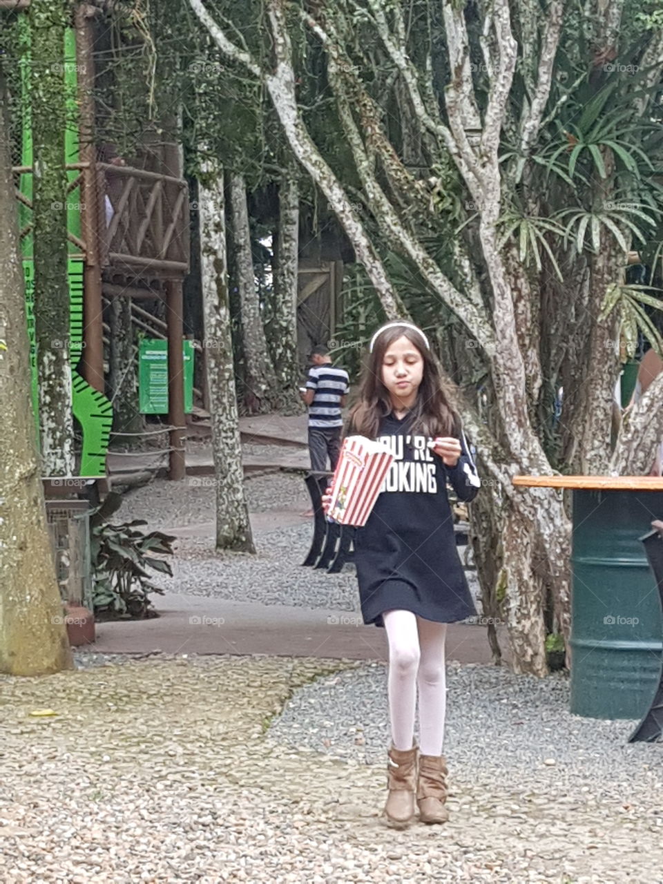 Sidewalk and popcorn