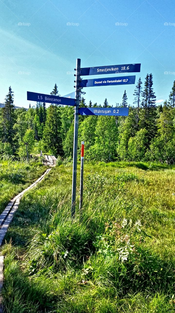 Signposts.. Signposts on the mountains for hiking!