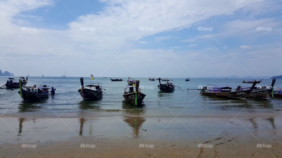 Longtailboats in Ao Nang Krabi Thailand