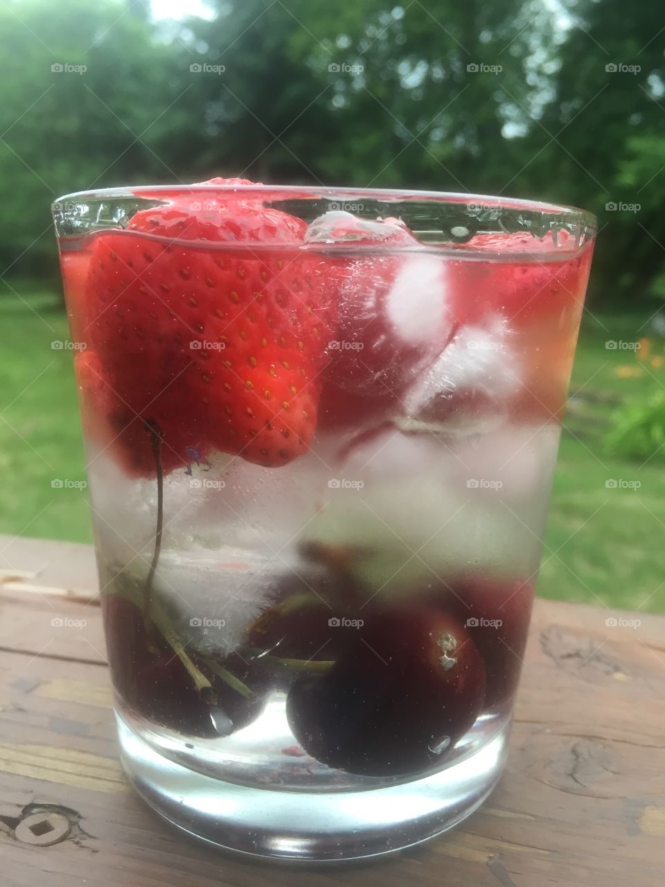 Strawberries Cherries Infused water