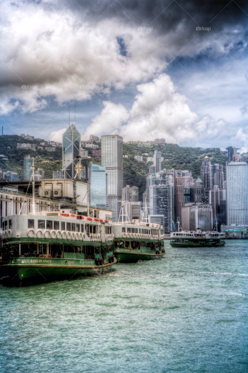 skyline transport cityscape hong kong by paulcowell