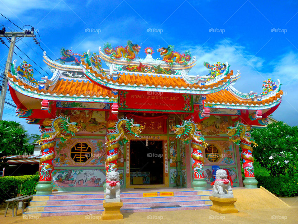 chinese thailand dragon temple by jackie_k