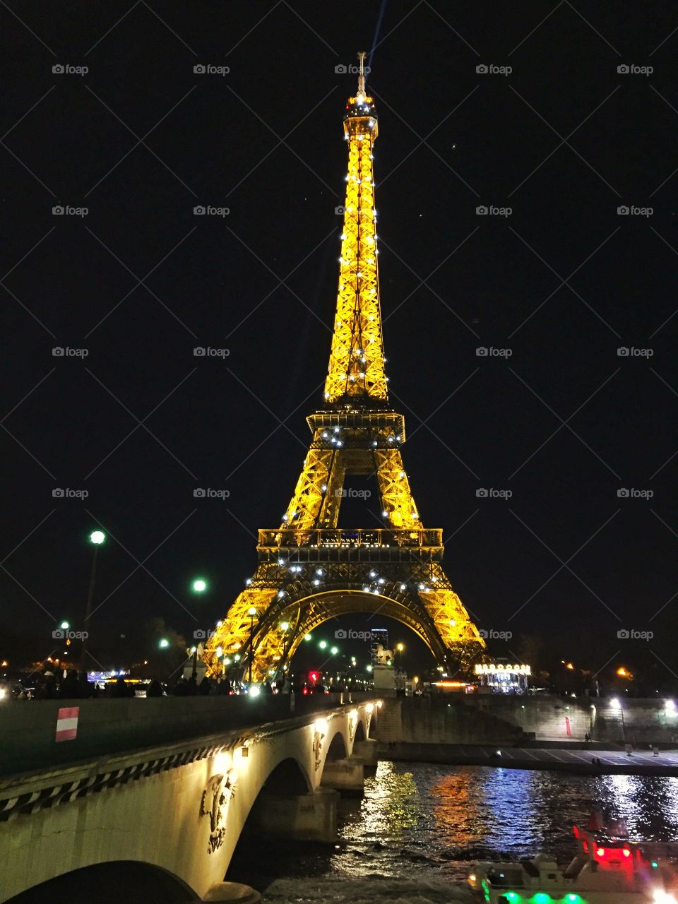Near the Eiffel Tower lit,Paris,France