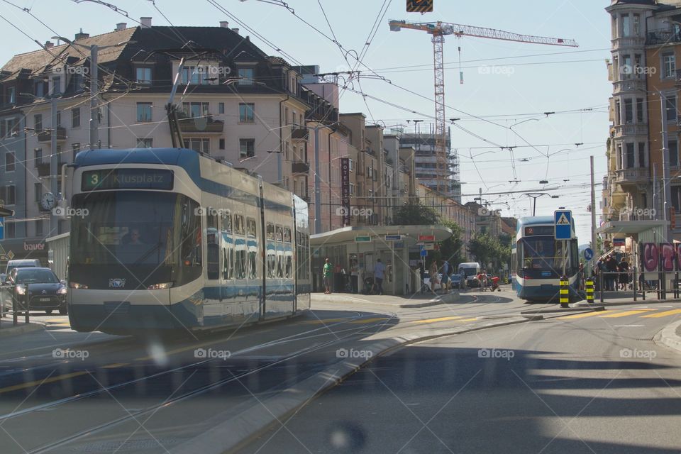 Trams In Zürich