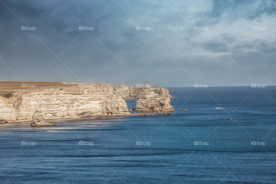 National nature landscape reserve on Black Sea, west coastline, Big (Bolshoy) Atlesh, Crimea