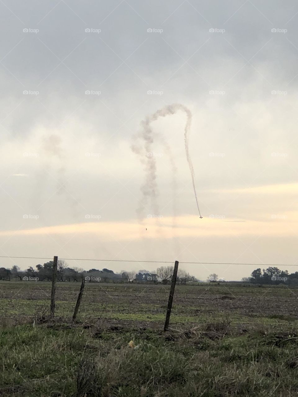 Dibujar en el aire Avioneta Campo Piruetas