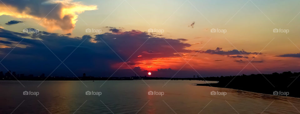 Sunset at Winthrop Beach outside Boston, Massachusetts