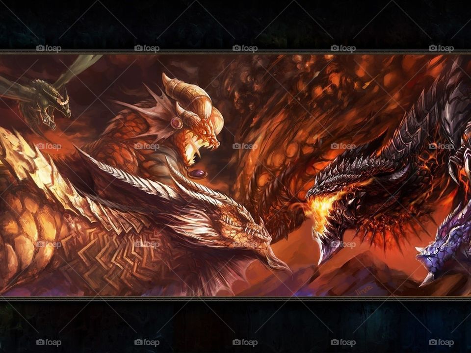 Dragon and Demon War Artwork