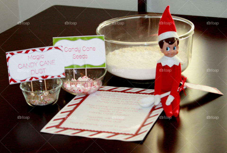 elf on the shelf candy cane garden