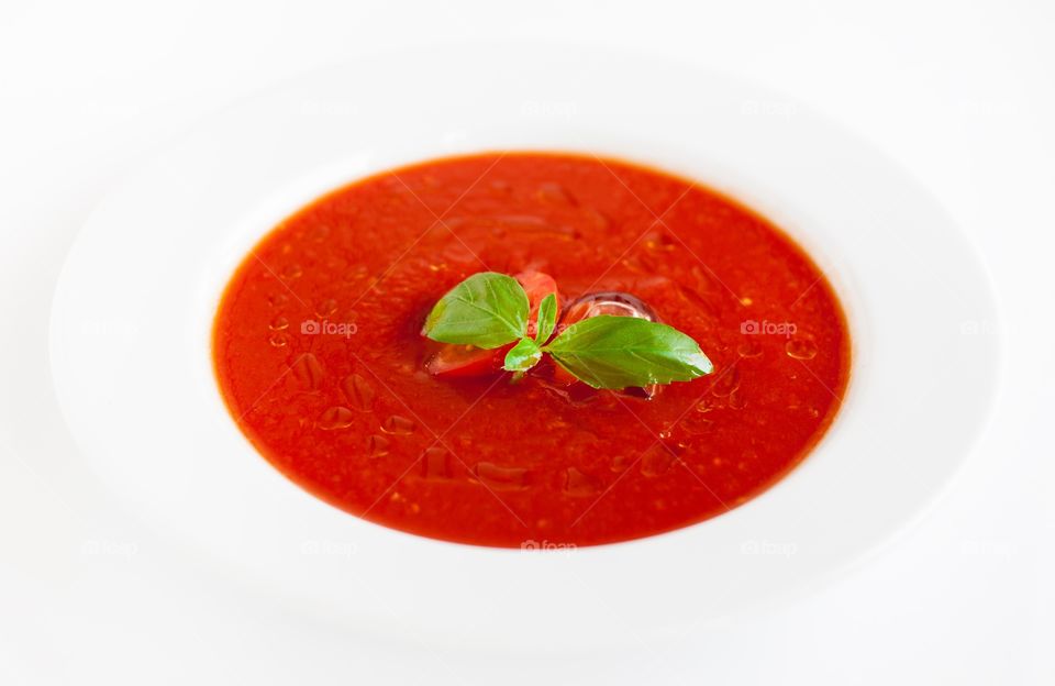 Gazpacho . Summer cold tomato soup