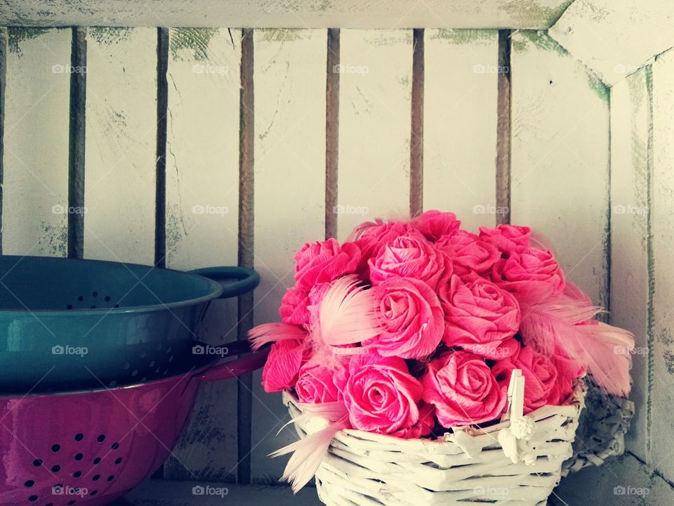 pink color, vintage style