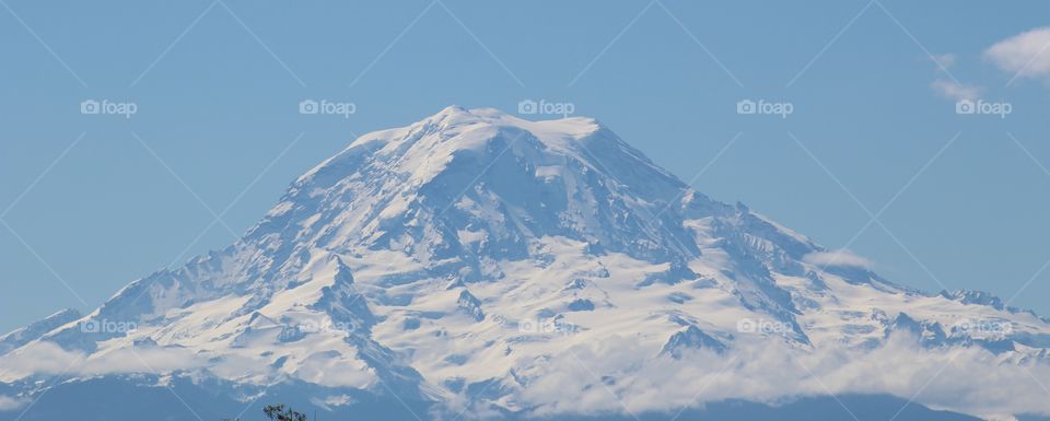 Panoramic view of snowy mountain