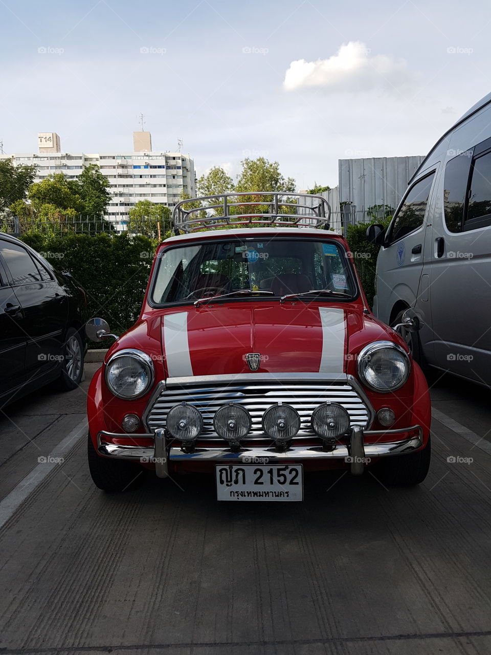 red mini cooper retro vintage classic car