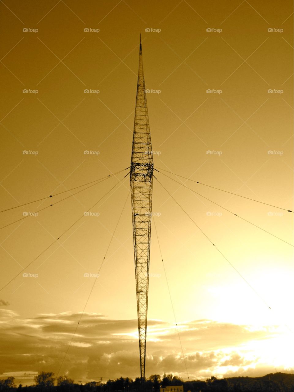 WSM radio tower at sunset- Nashville, Tennessee 