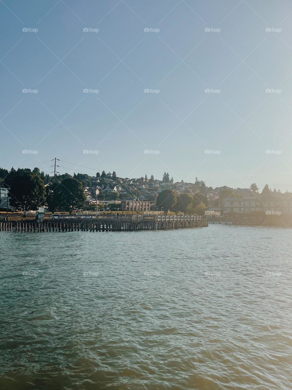 Summer day view of dock in PNW