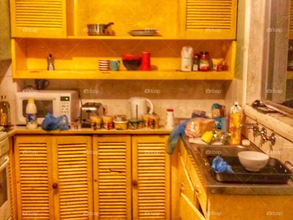 Aussie old yellow kitchen