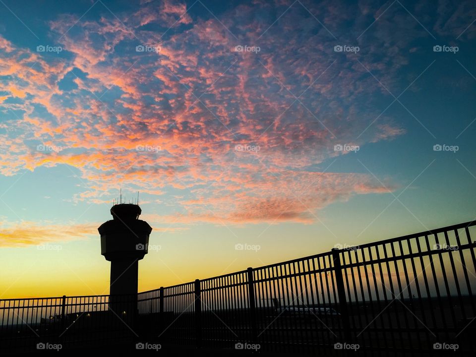 Airport sunrise. A beautiful west Texas sunrise at Abilene Regional Airport