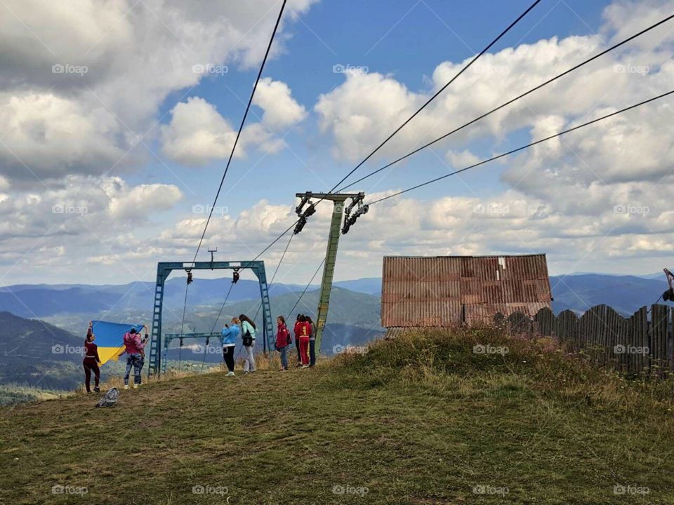 Горы канатная дорога люди