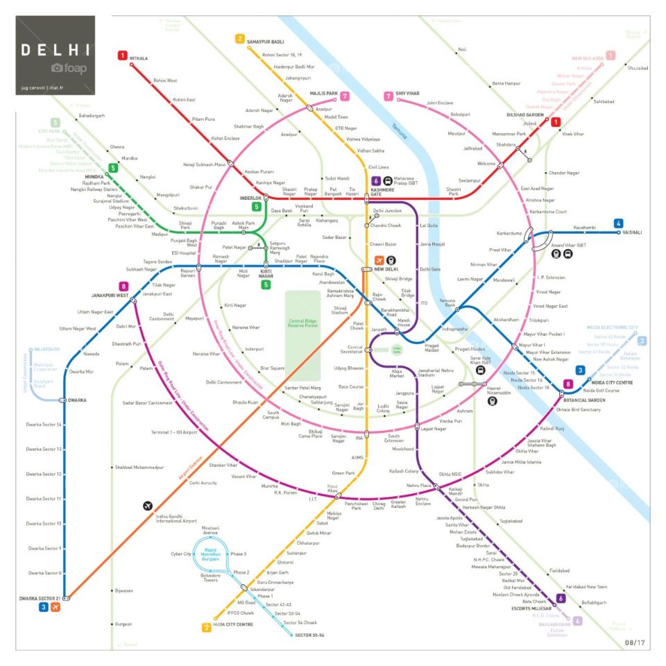 Delhi metro route