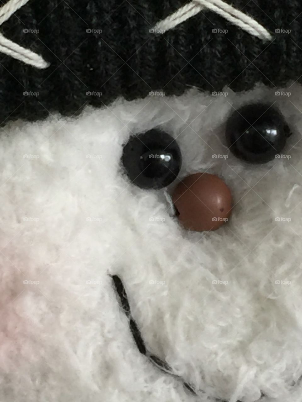 Snowman decoration close-up