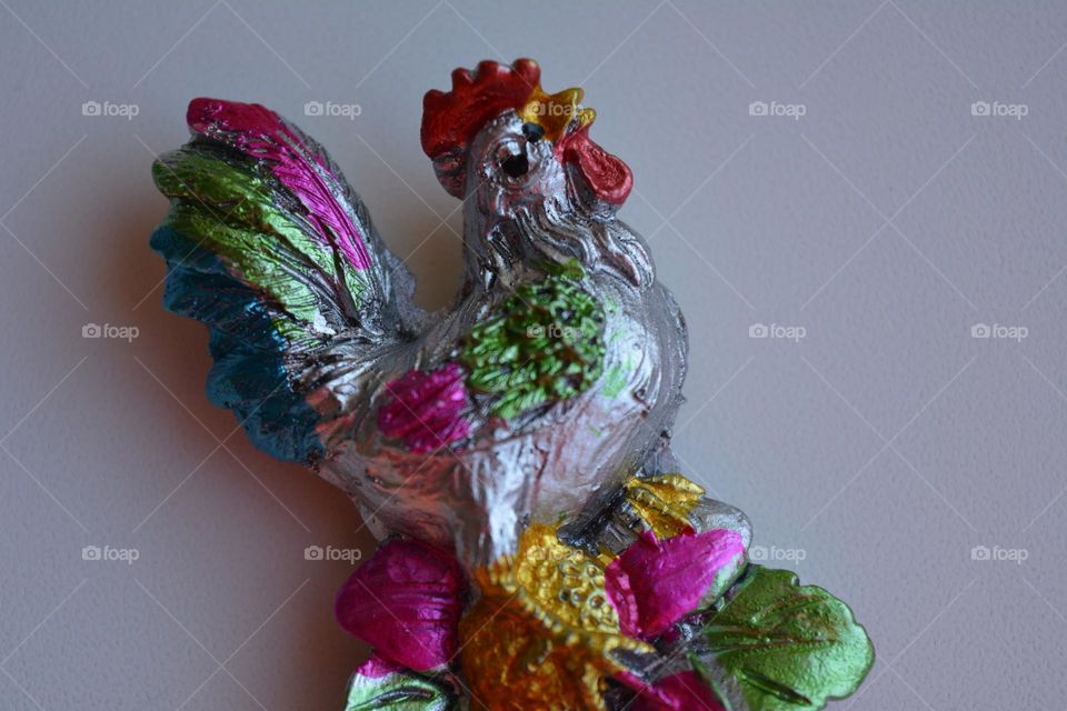 cock figure colour art and craft