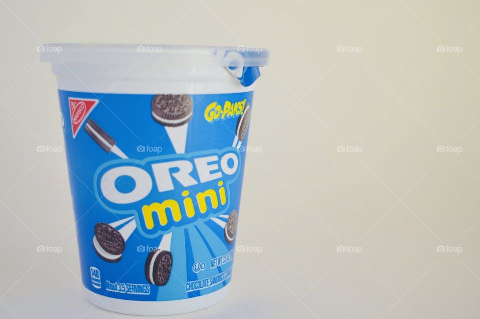 Oreo mini cookies go pack with white background 