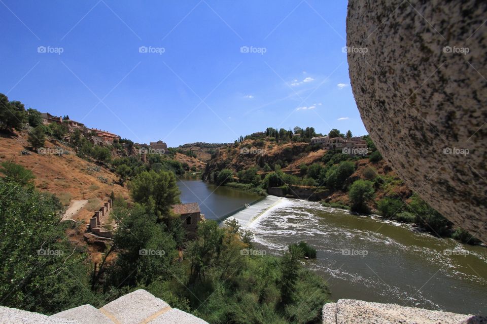 Toledo River view from a bridge 