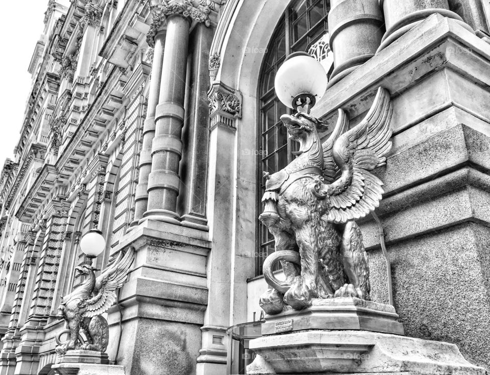 Low angle view of historical building