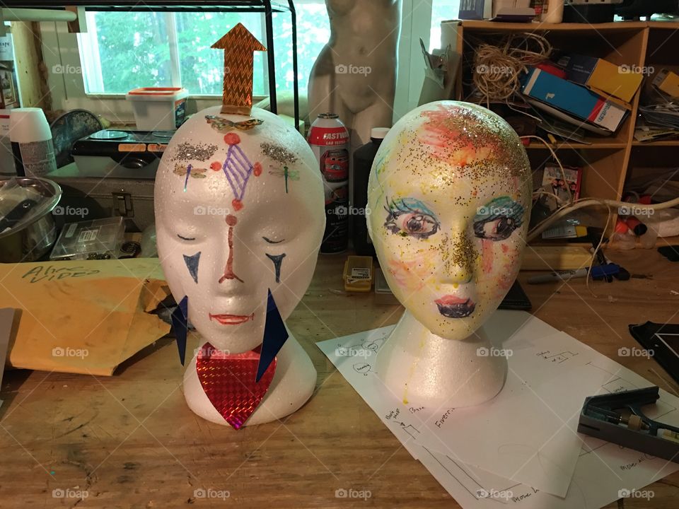 Art and mannequin heads