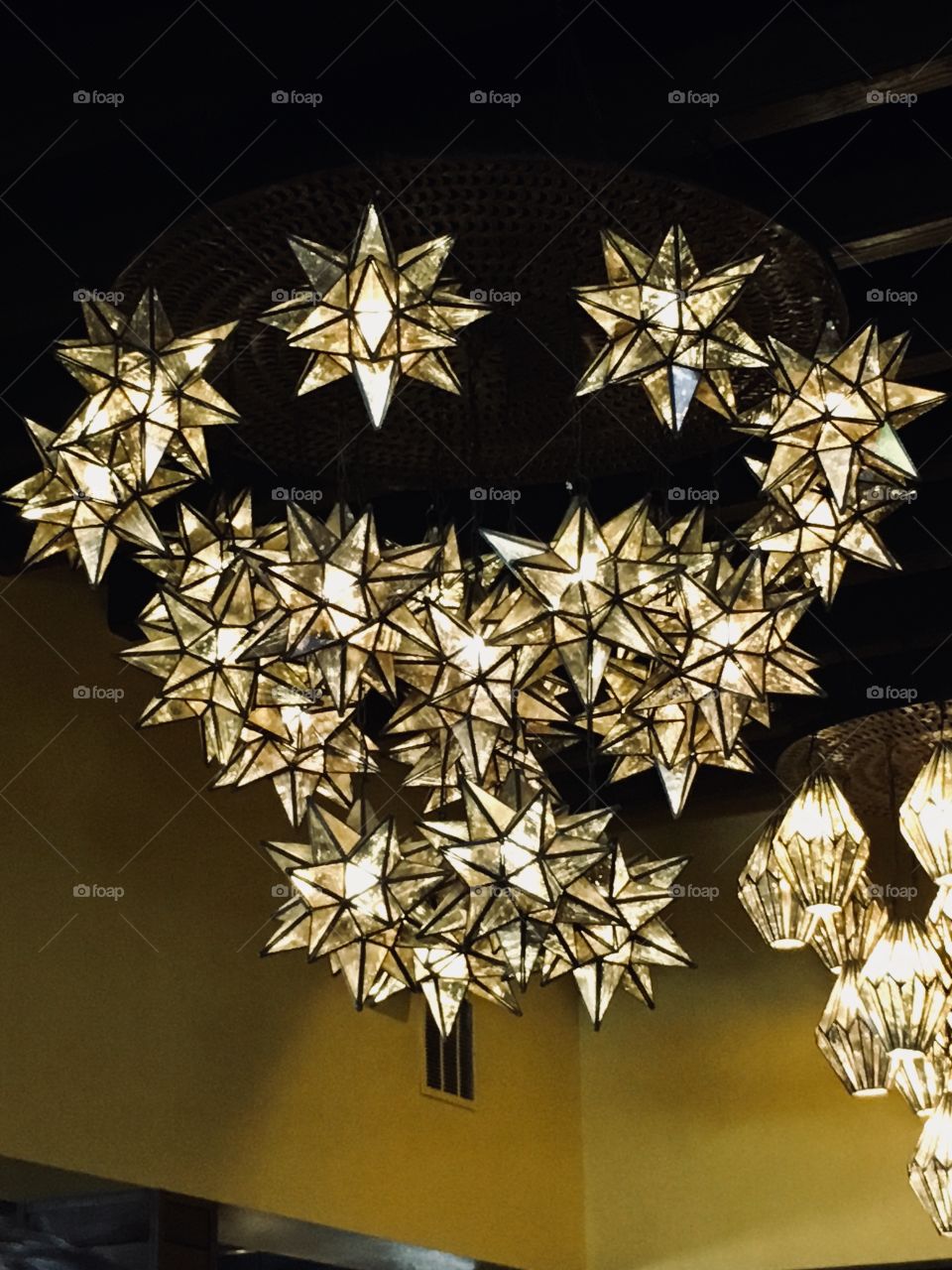 Lights at Azteca restaurant 