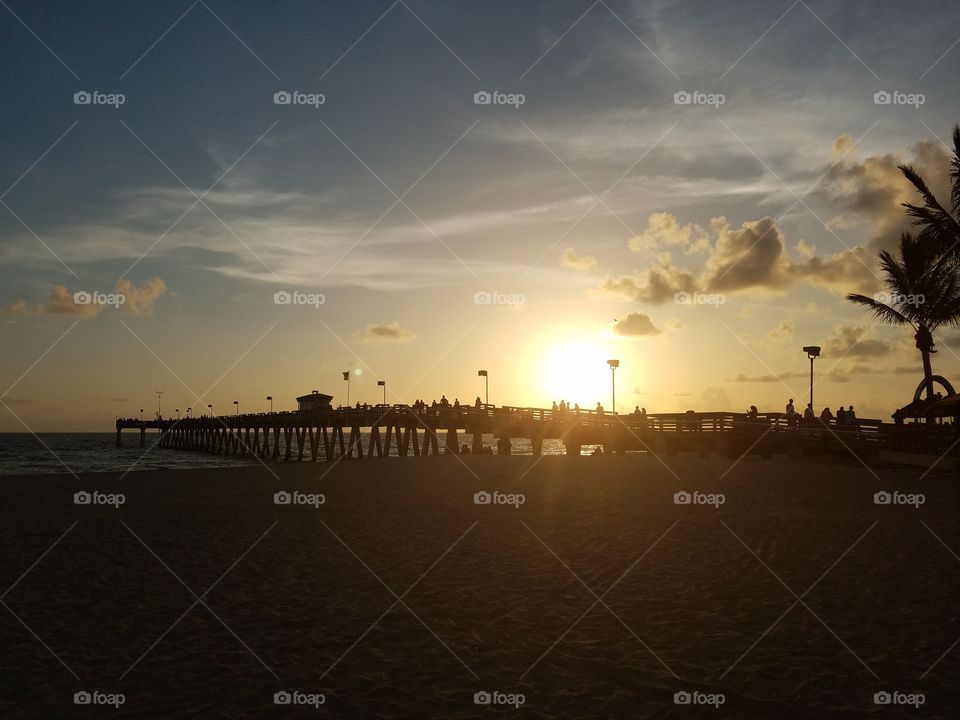 pier sunset