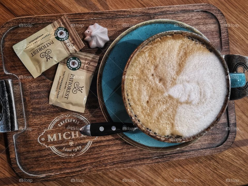 Coffee table served eat tasty view day outdoor outside street capture cafe restaurant