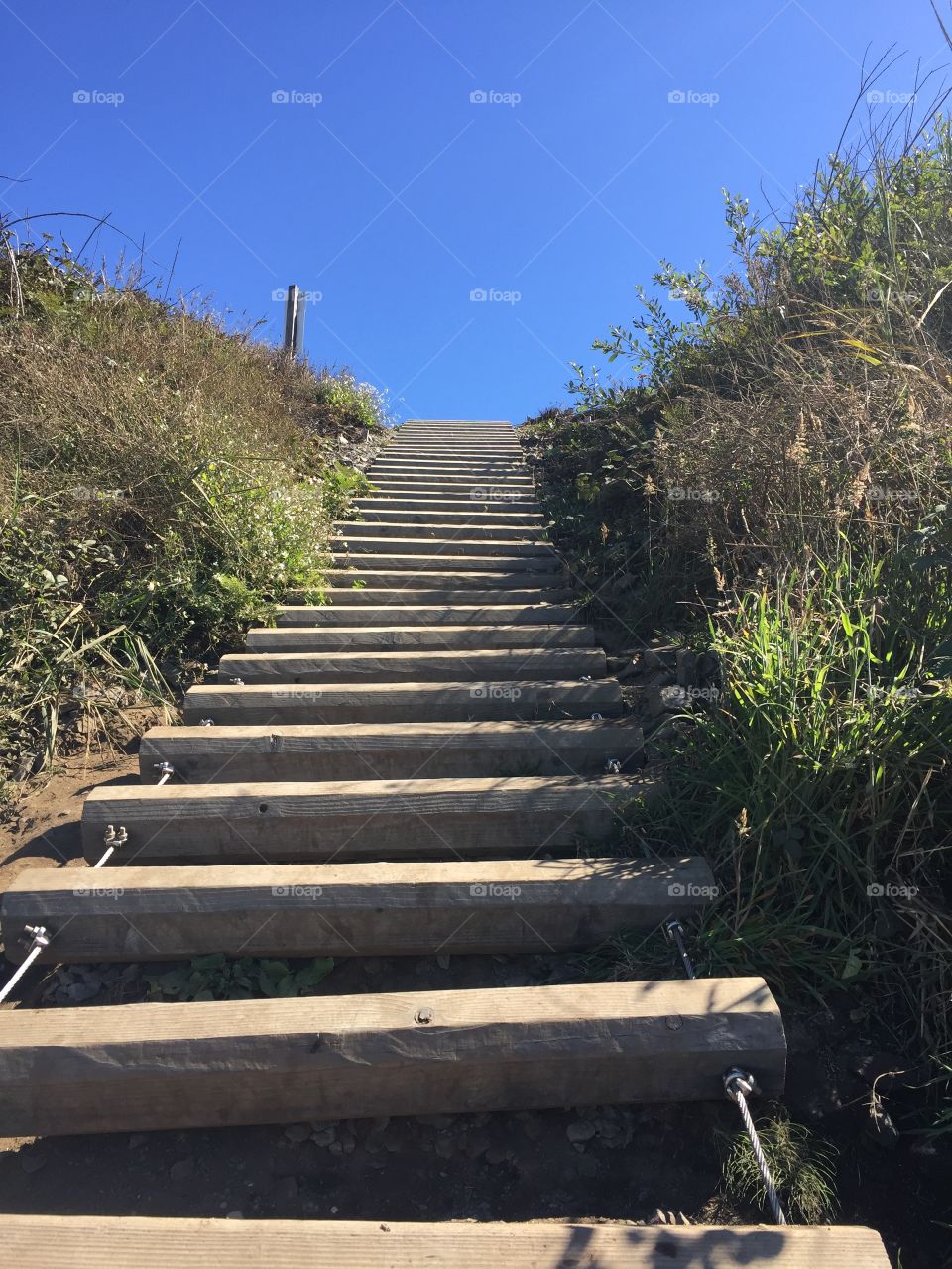 Stairs To get down to the Glass Beach 