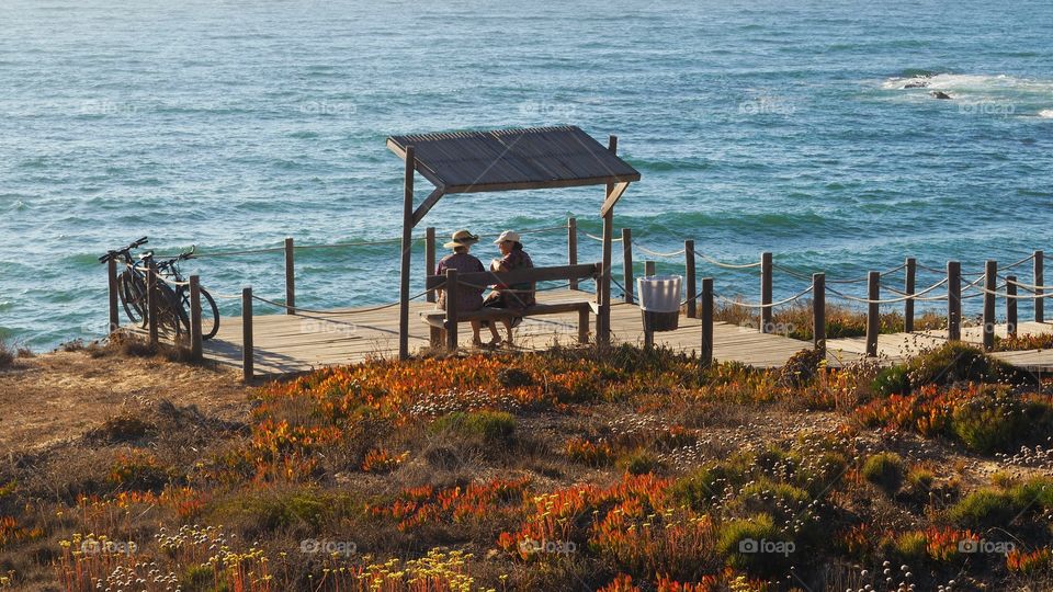 Looking at the sea