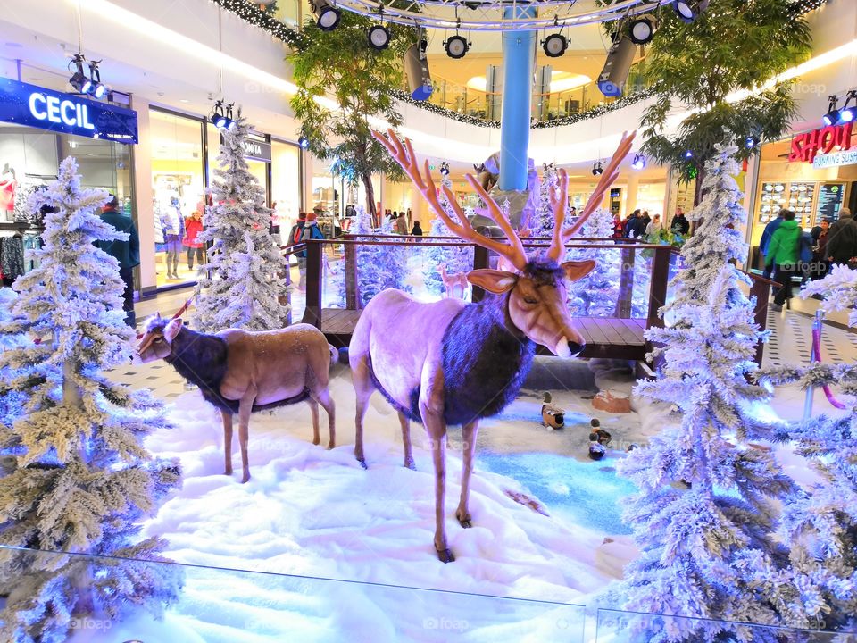 Weihnachts deko Einkaufszentrum