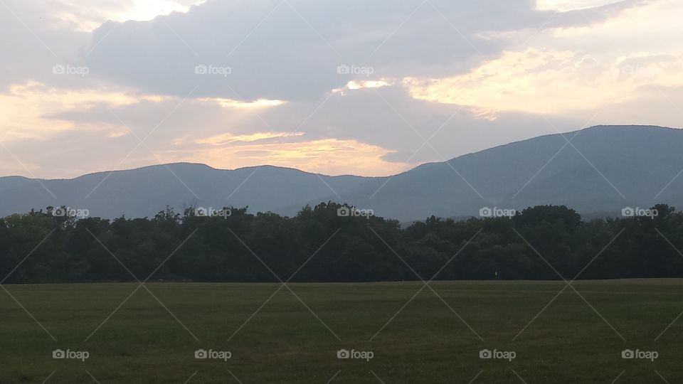 Mountain sunset. They don't call them the Blue  Ridge Mountains for nothing