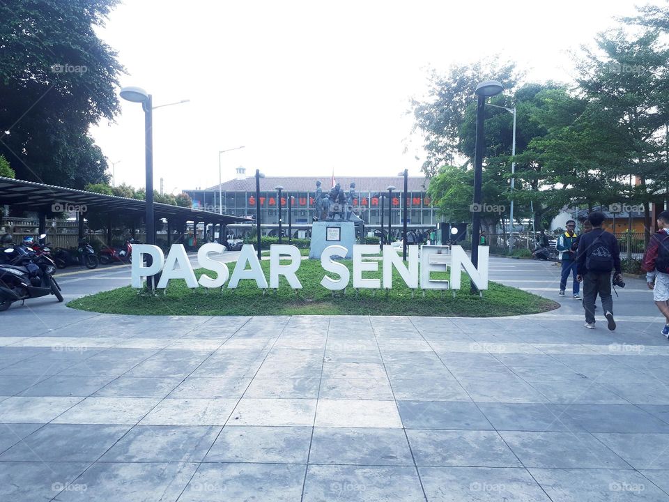 Jakarta, Indonesia-June 19,2023: The view at Pasar Senen Station in Jakarta, Indonesia in the morning still looks quiet