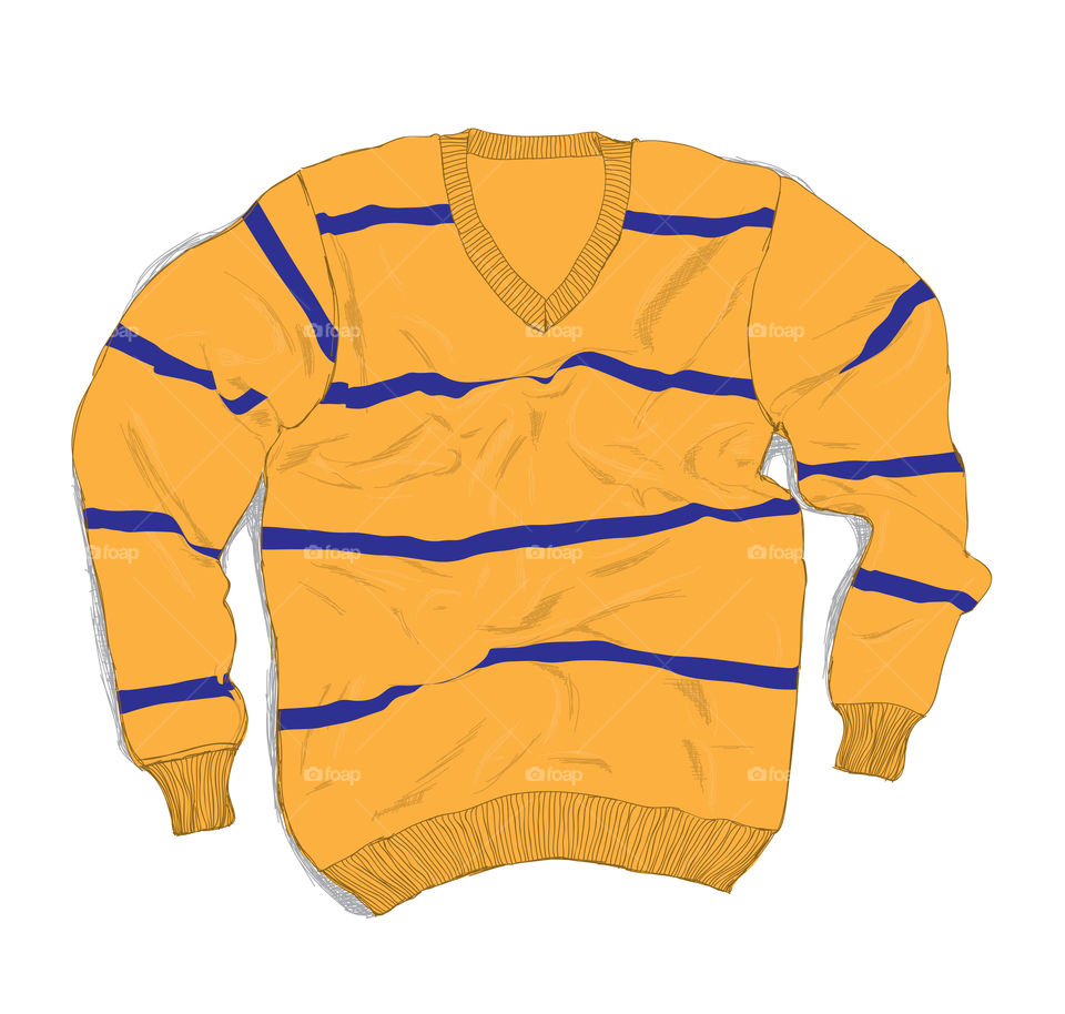 Illustration of yellow sweater