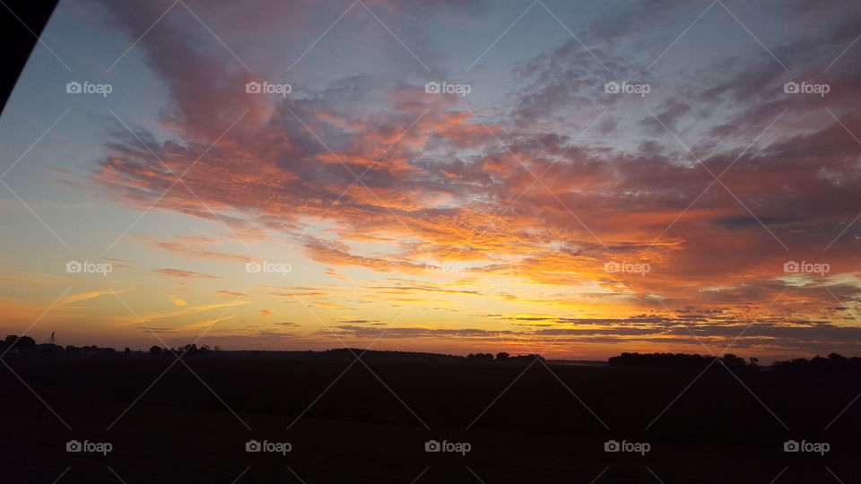 colored clouds in the horizon