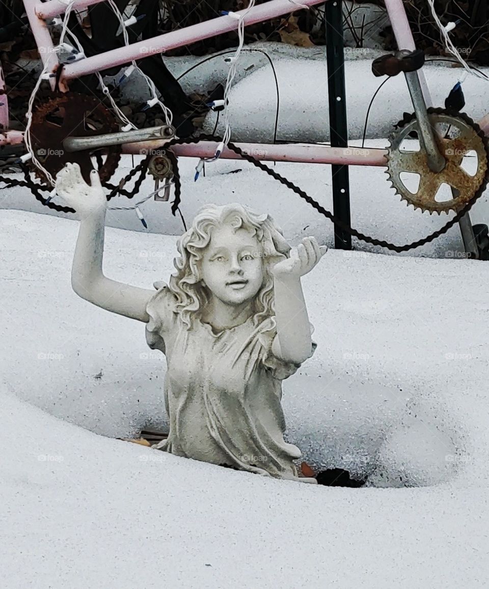 Rejoicing in the crystal white snow.